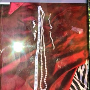 MOVING SALE NO HAGGLING NO BRAND FAUX 30” PEARL NECKLACE (2)BRACELET EARRING SET